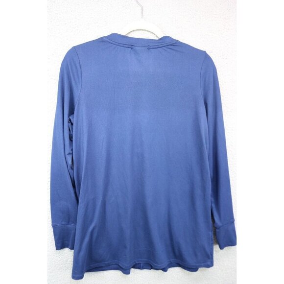 Cuddl Duds Flexwear Long Sleeve Button Up Cardigan-Size Small-Thumb Holes-Pocket - Picture 8 of 10